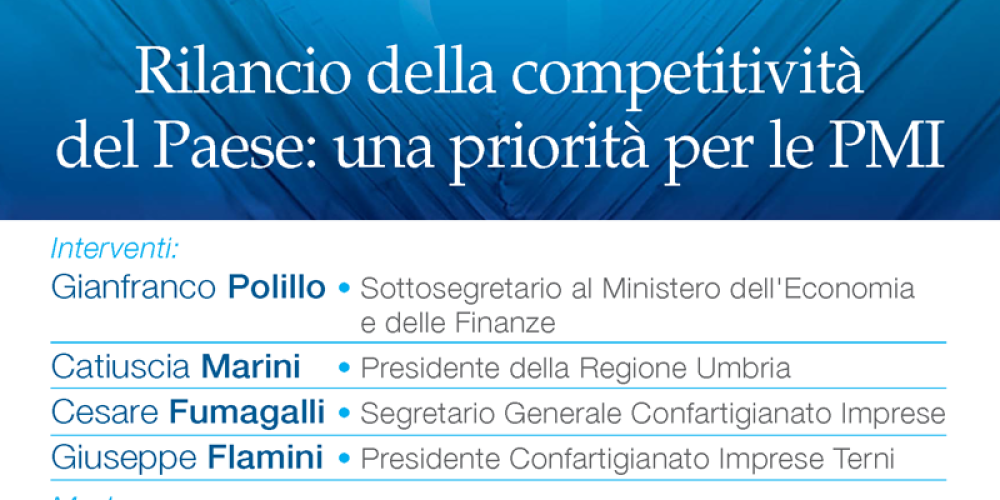 Convegno sul rilancio della competitività del Paese
